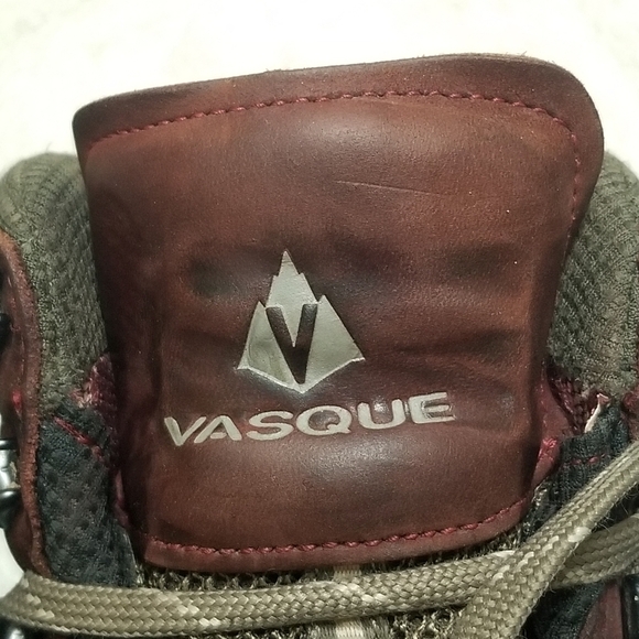 Vasque Breeze III Mid GTX Red Mahogany/Brown Olive Leather Hiking Boots 8 - Picture 11 of 12